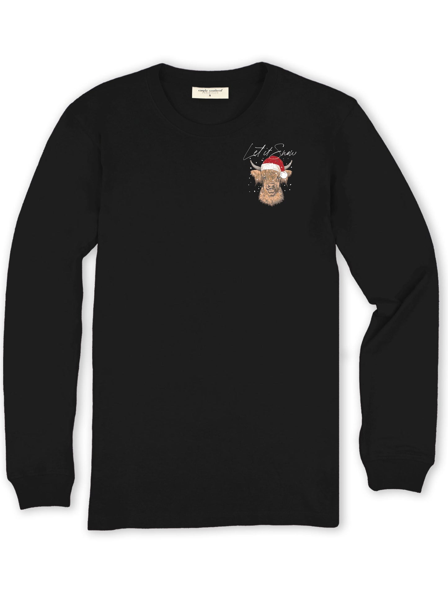 Simply Southern Highland Snow Cow Long Sleeve Shirt