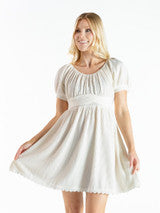 Simply Southern Corded Tie Dress Pearl