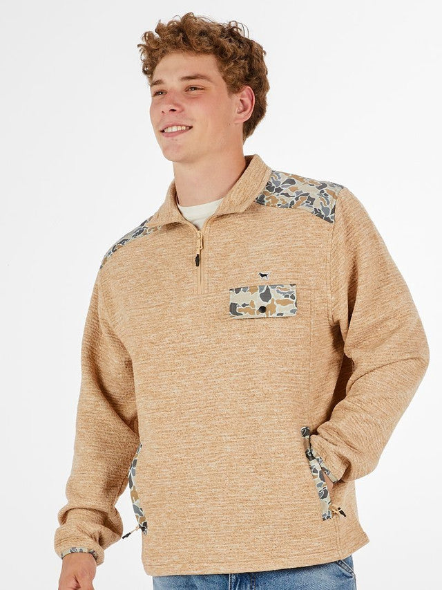 SIMPLY SOUTHERN MENS QURTER ZIP LATTE