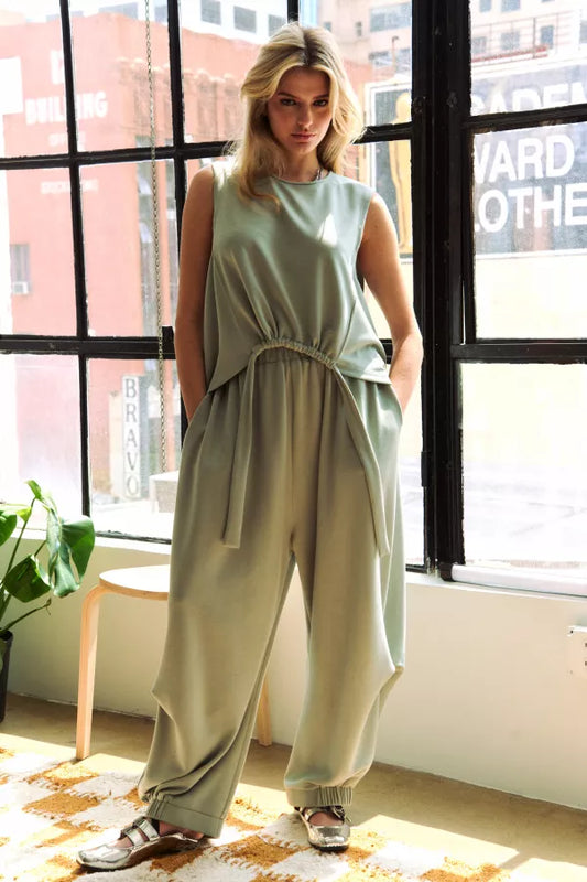 Cute Loungewear Set with Tank and Harem Pant