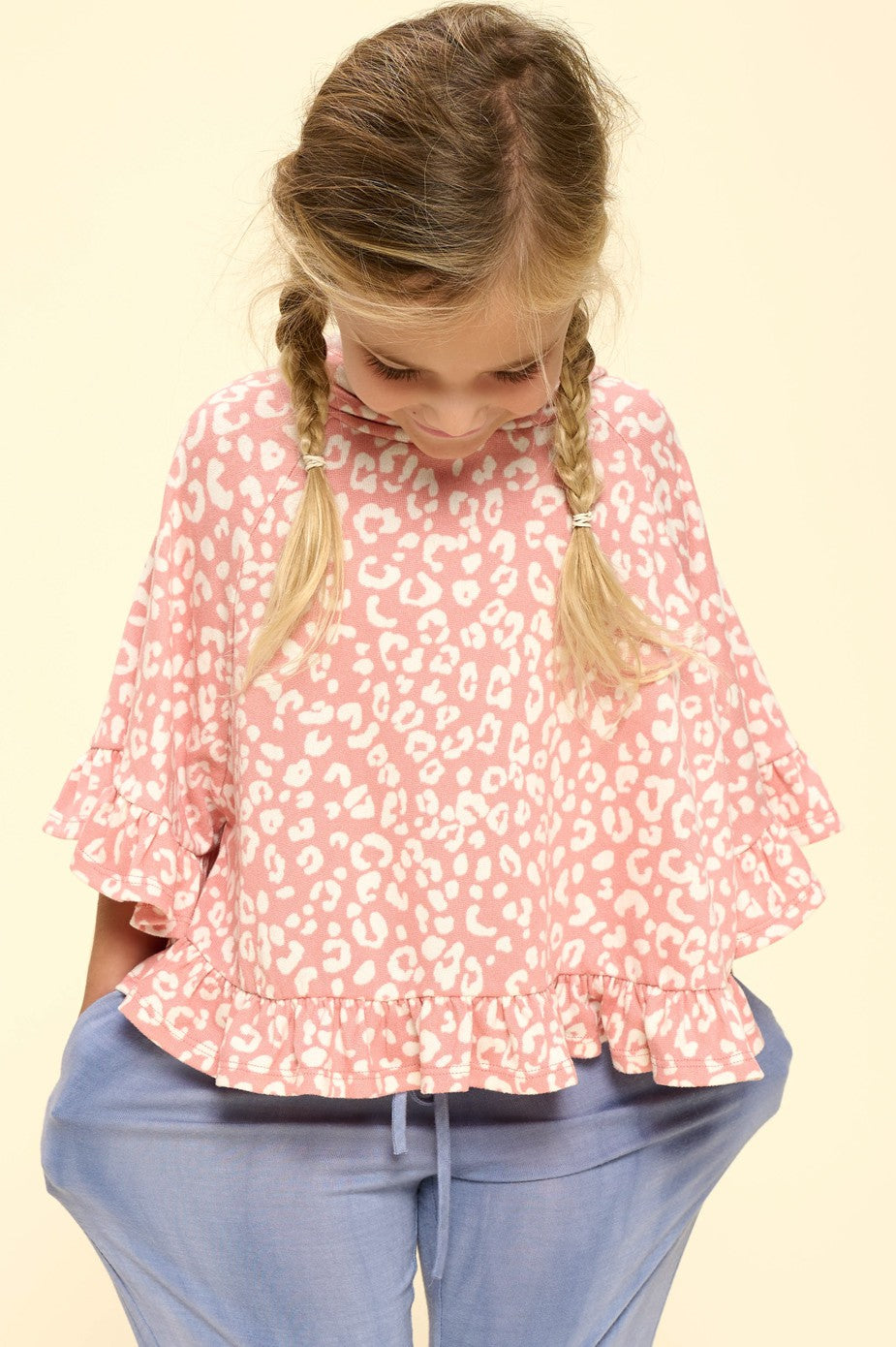 Leopard print 3/4 sleeve Top