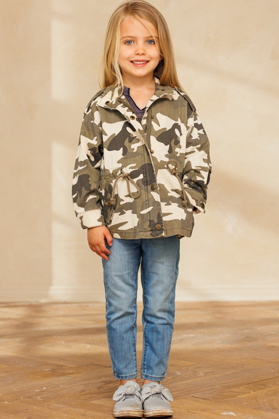 Girls Camo Utillity Jacket
