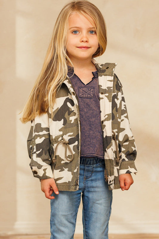 Girls Camo Utillity Jacket