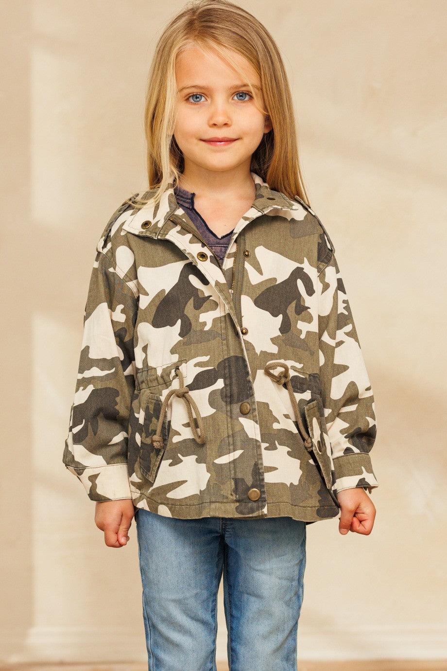 Girls Camo Utillity Jacket