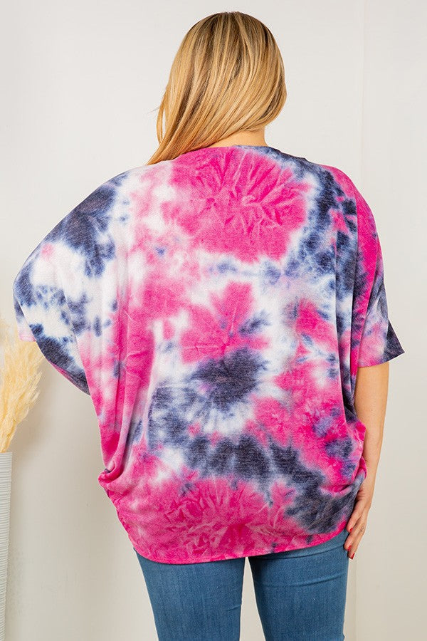 Open Front Tie Dye Cardigan