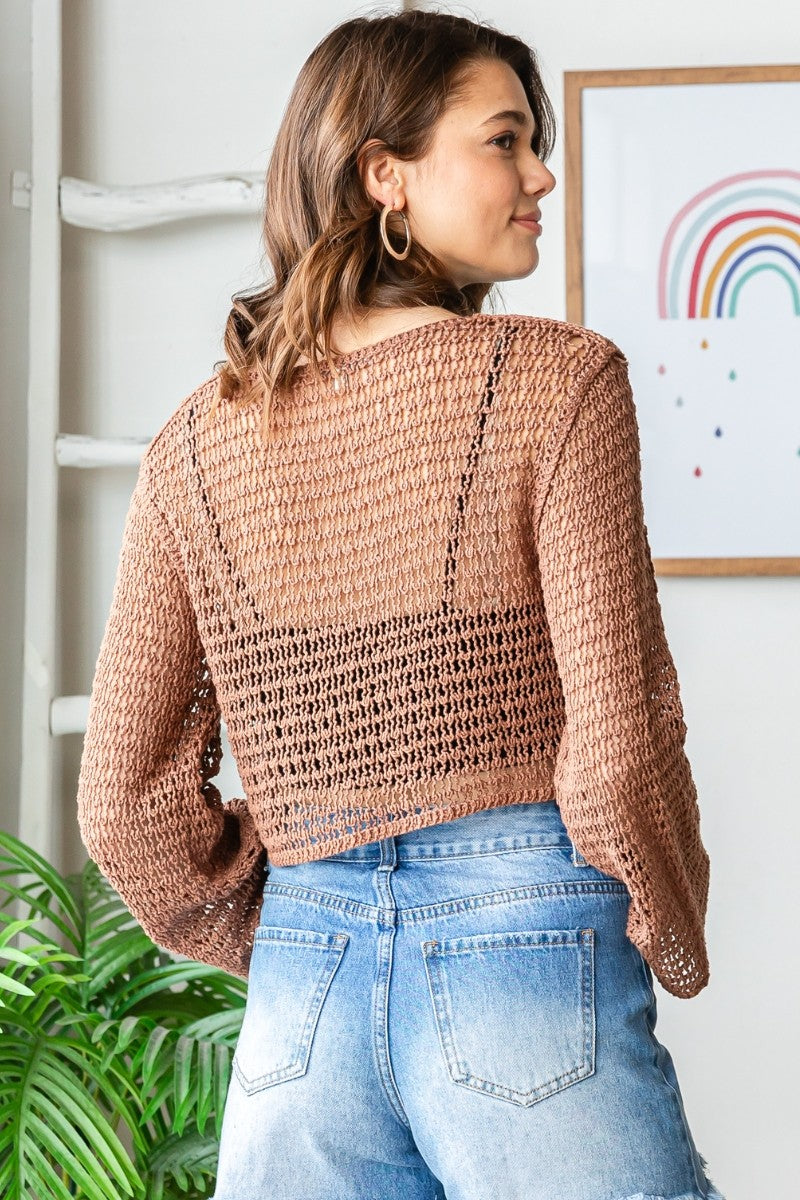 Sheer Crochet Crop Top