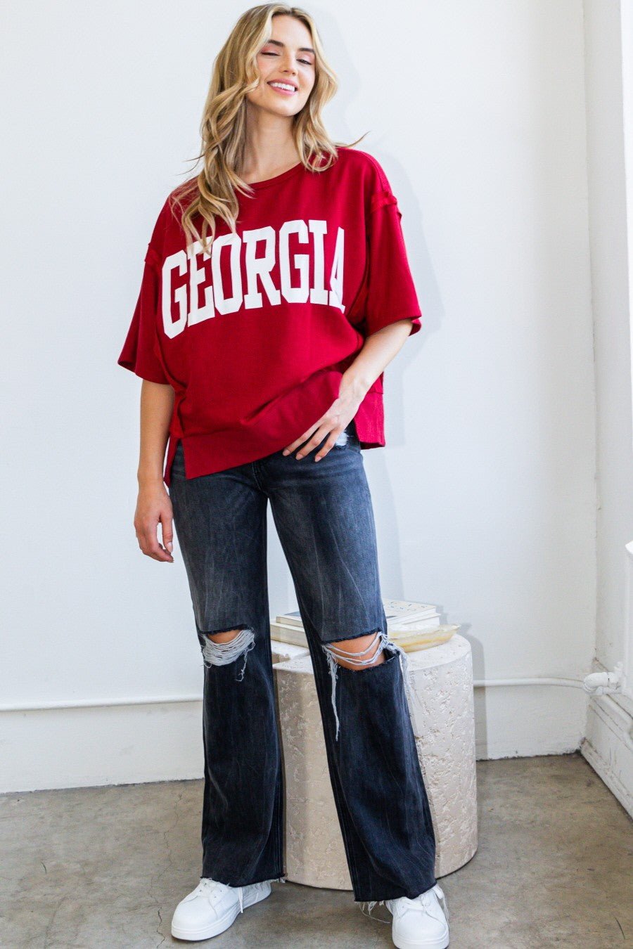Kids Georgia Knit Terry oversized top