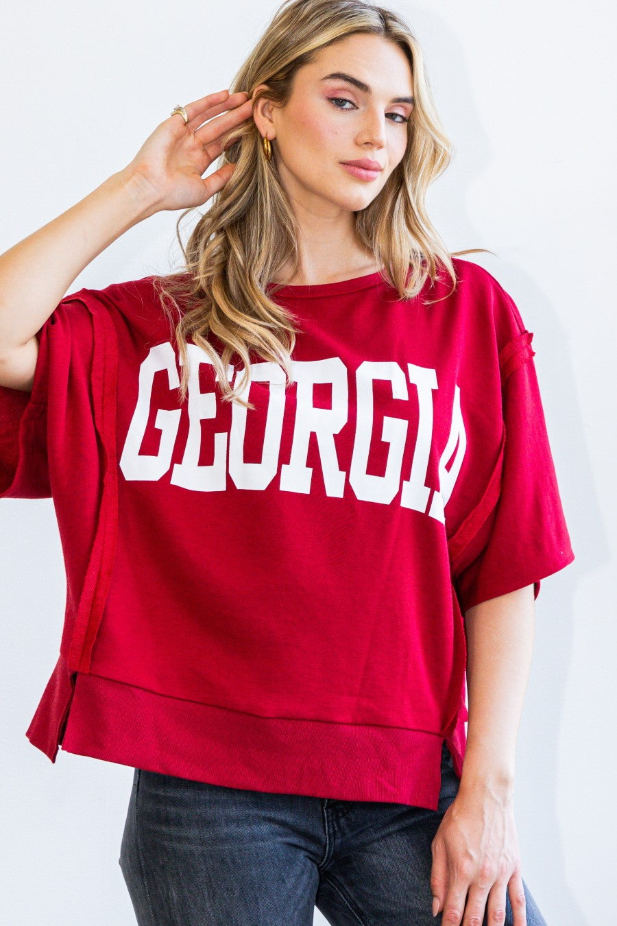 Kids Georgia Knit Terry oversized top