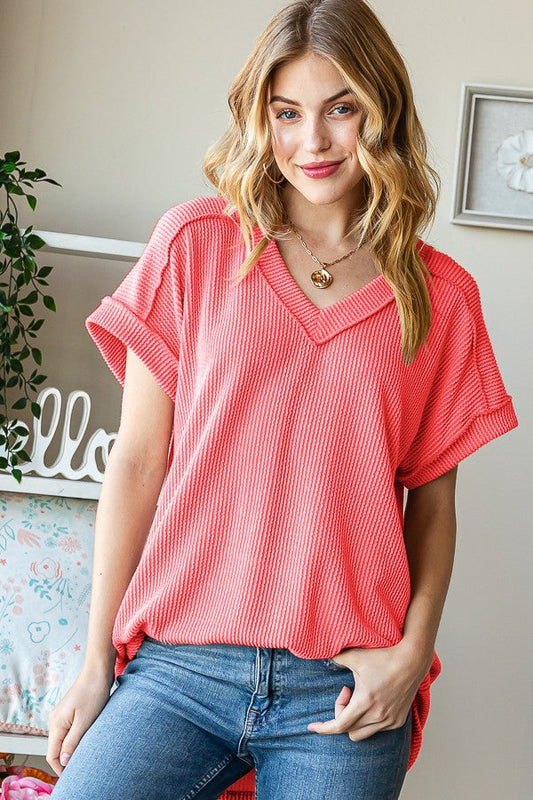 Solid Color Urban Ribbed Top