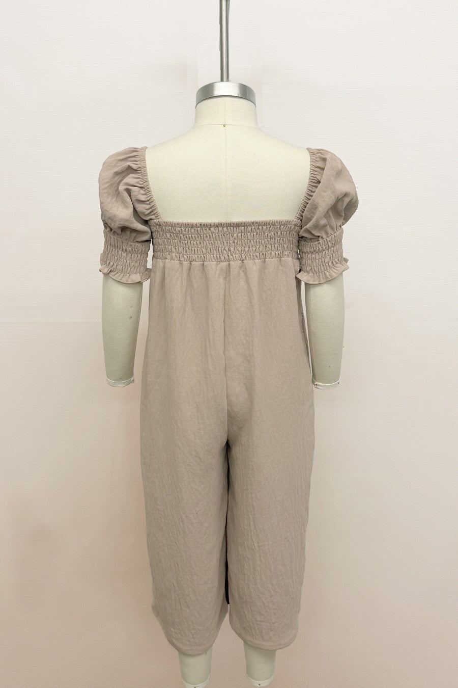 Kids Smocked Bodice Gauze Jumpsuit