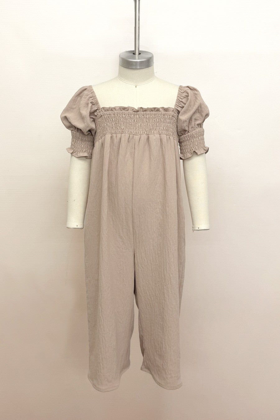 Kids Smocked Bodice Gauze Jumpsuit