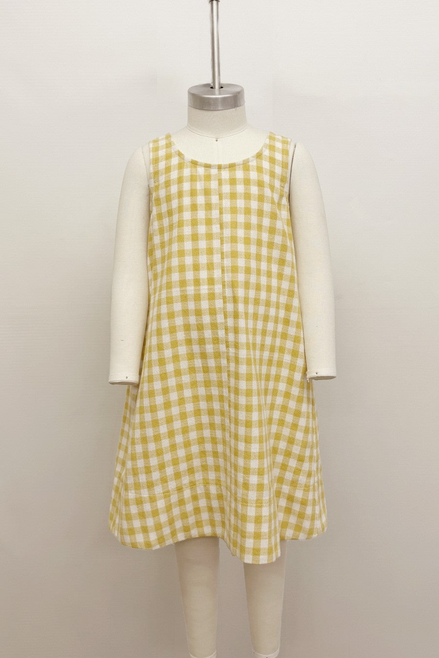 Gingham Pattern Dress with Tie Straps