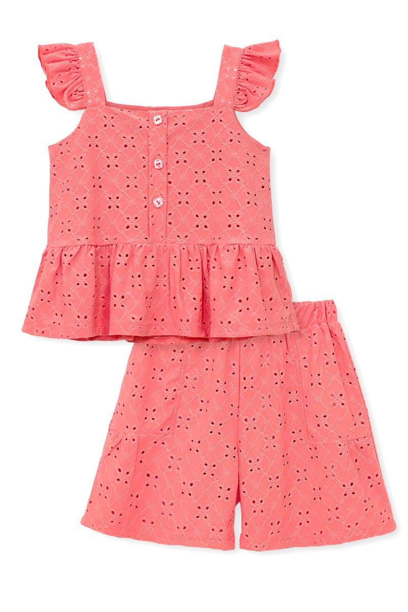Toddlers Eyelet Short Set
