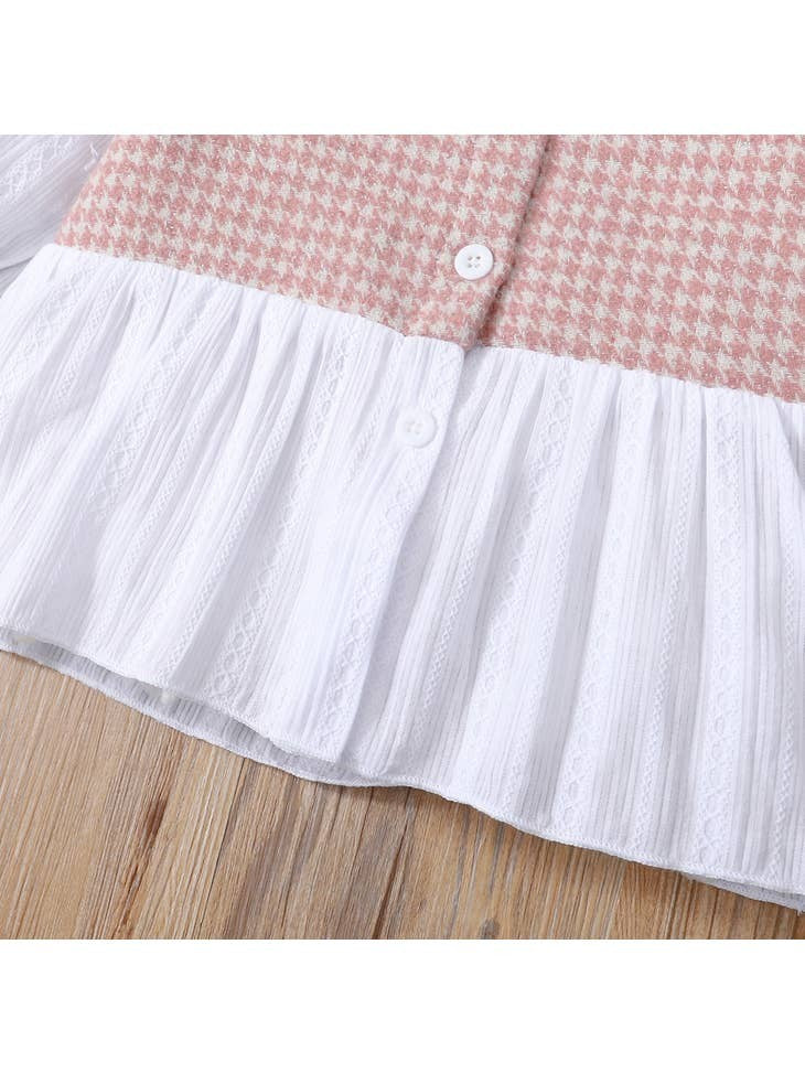 Toddler 2-piece Splice Top Ripped Denim Set