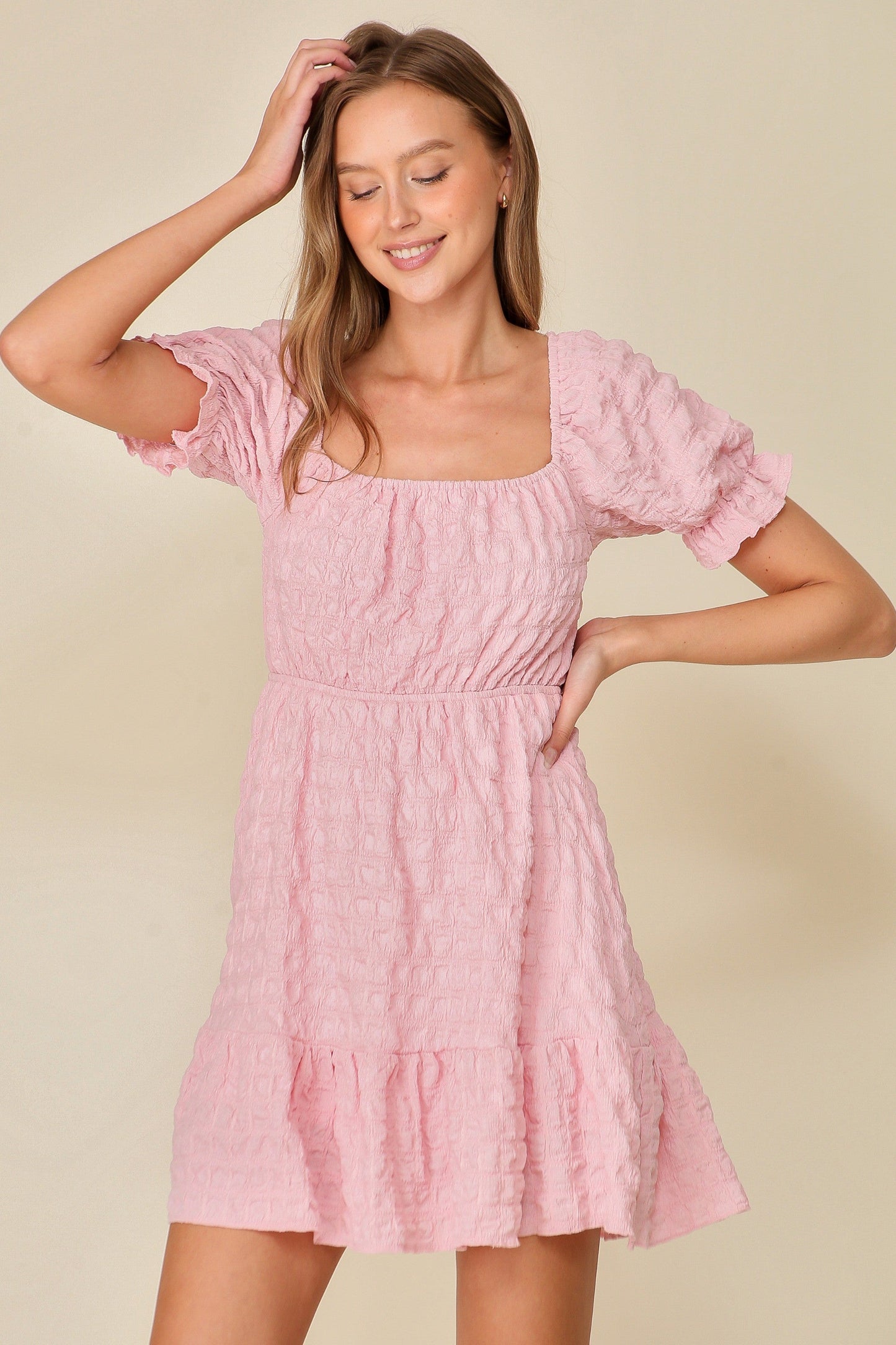 Square Neck Baby Doll Dress