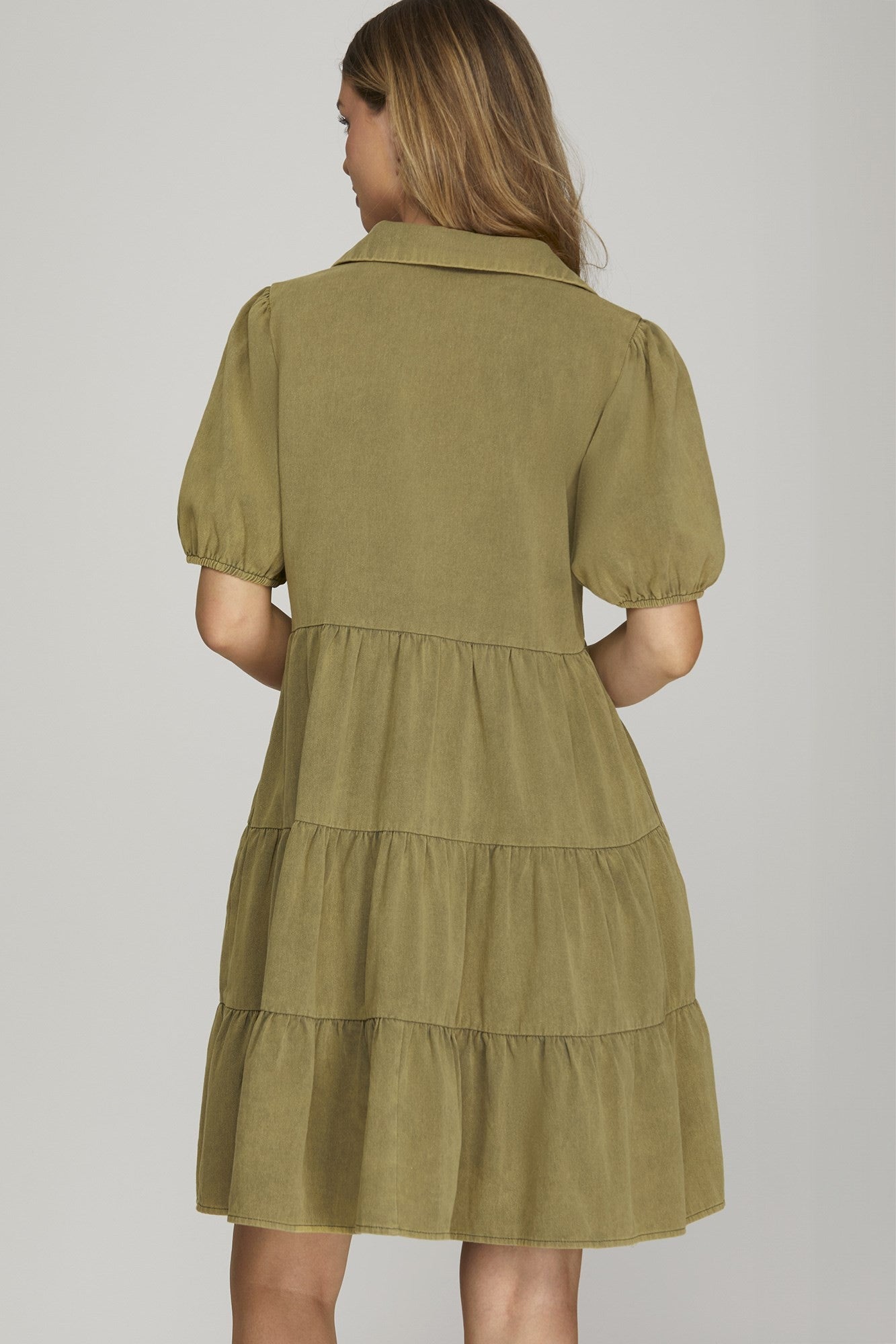 Washed Woven Dress with Pockets