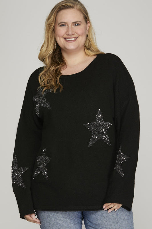 Star Sequin Sweater