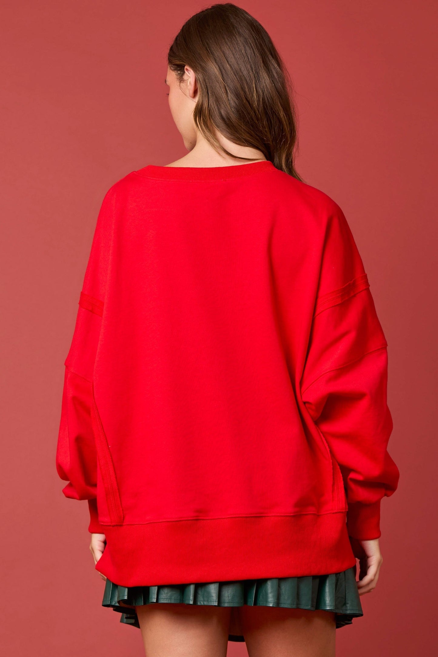 Christmas Holly Jolly Rope Embroidered Sweatshirt