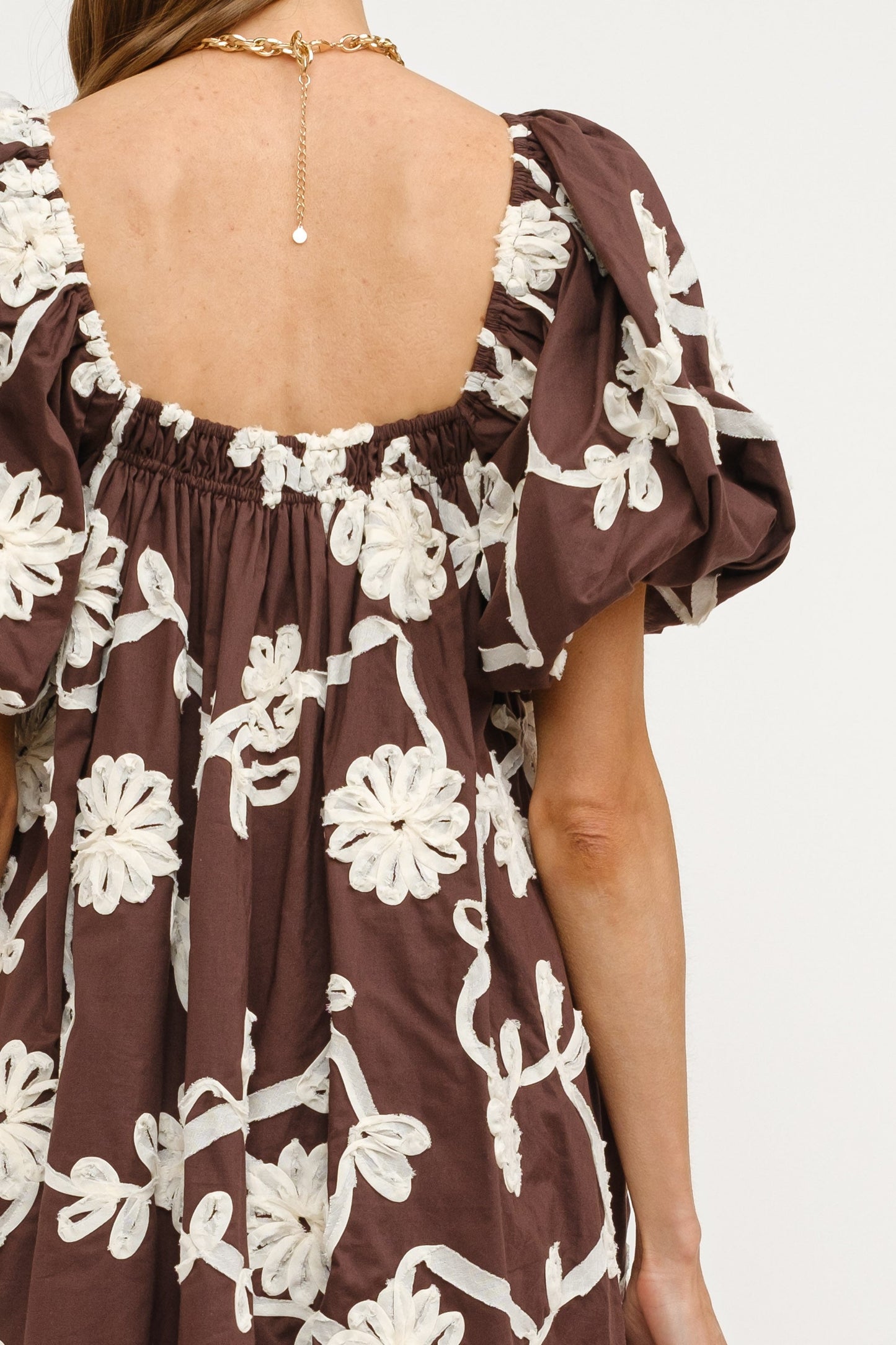 Maddy Brown Floral Mini Dress