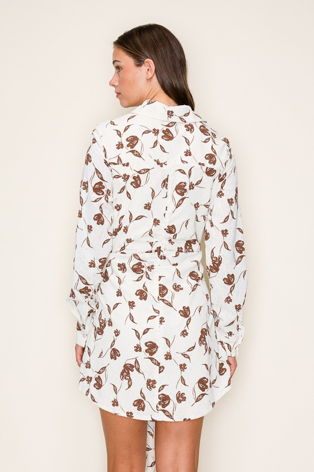 Mood-Setting Autumn Floral Shirt Dress