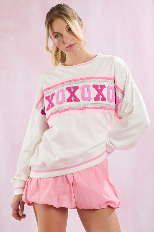 Xoxo Sequins & Fringe Sweatshirt