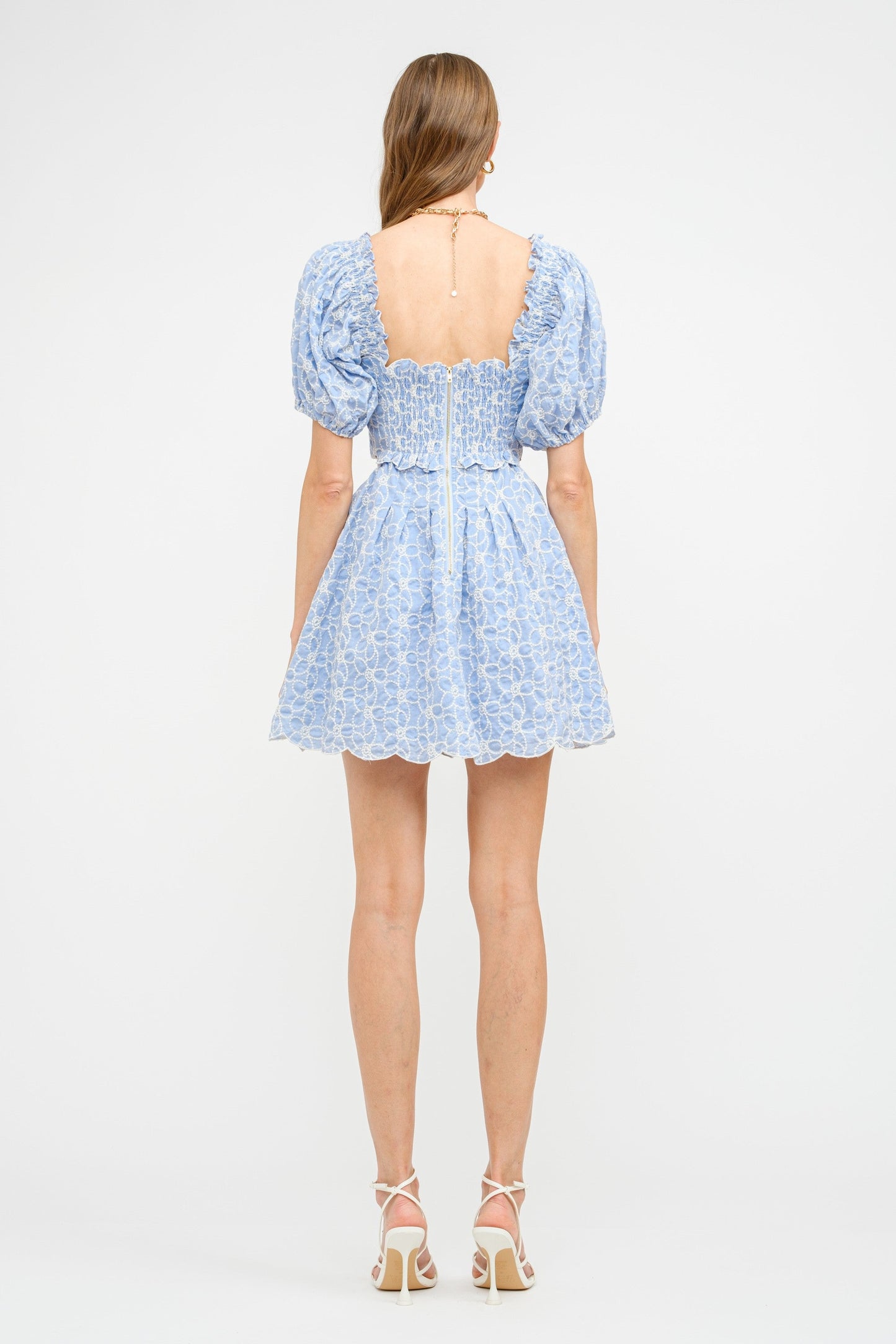 Floral Embroidered Mini Dress