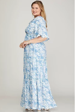 Tiered Smocked Floral Maxi Dress