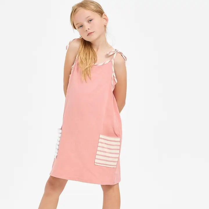 GOOD GIRL relaxed tank dress with built in romper lining