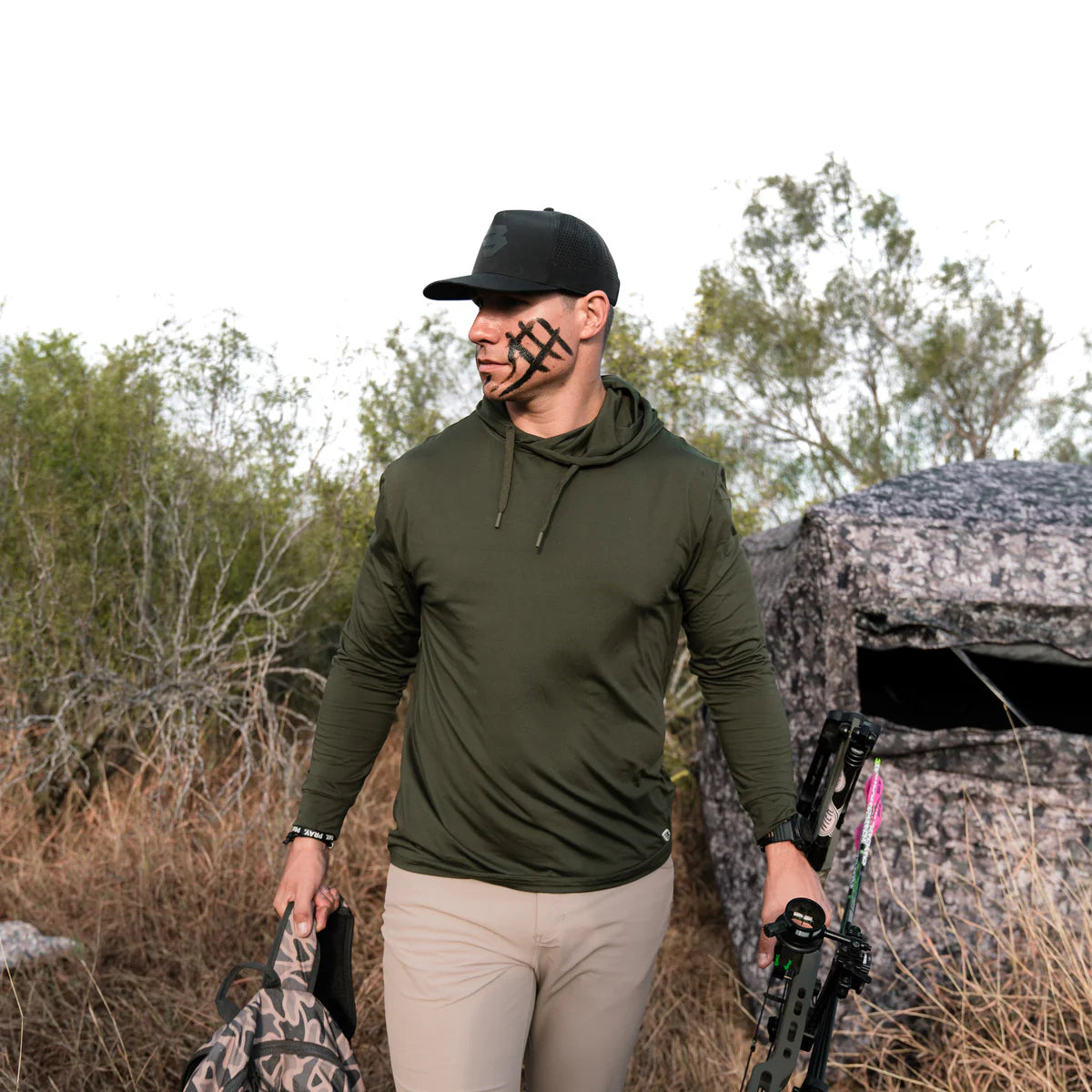 BURLEBO PERFORMANCE HOODIE MALLARD