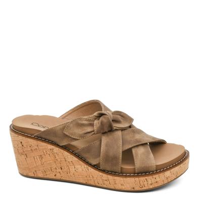 Tan Wedged Sandals