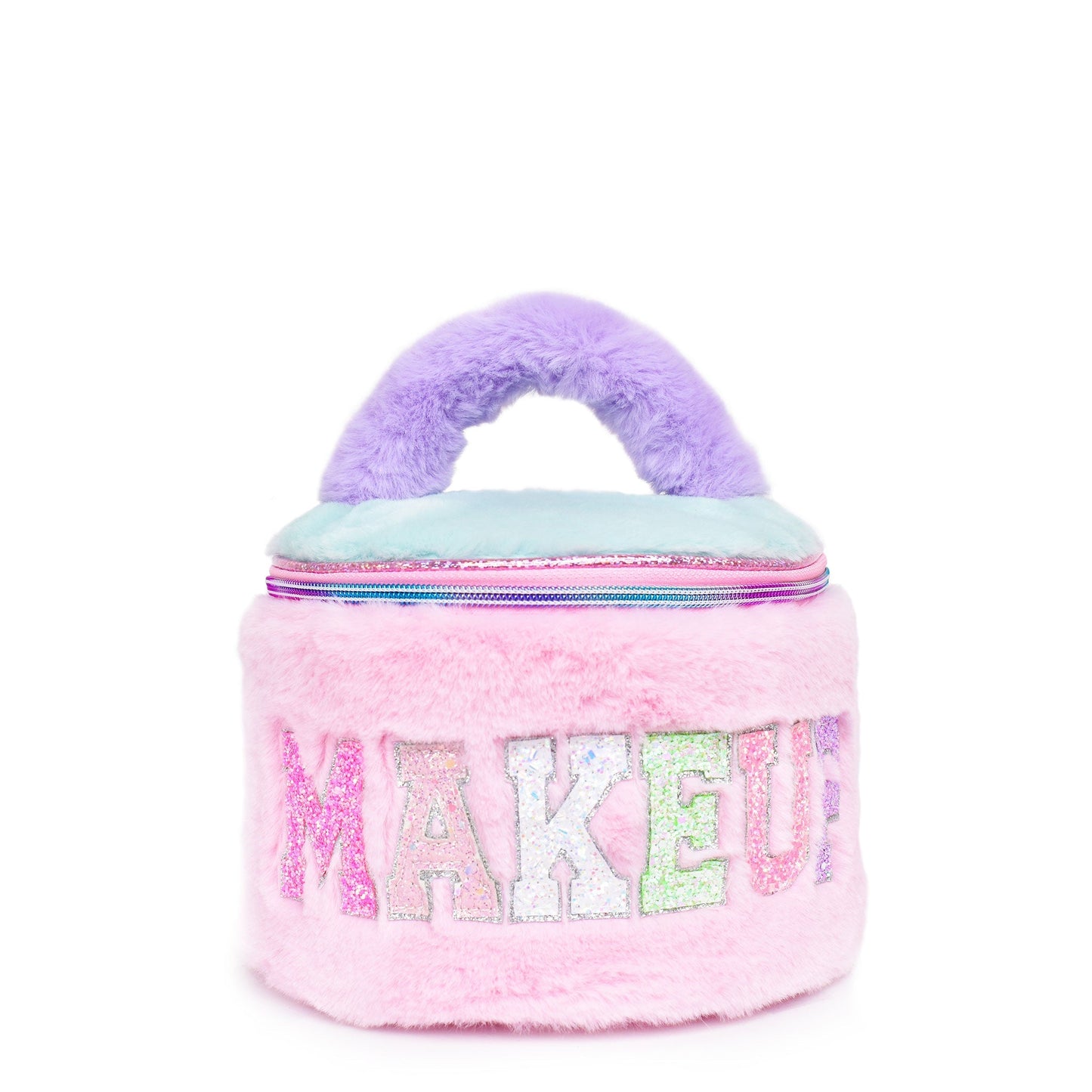 Makeup Plush Round Glam Bag