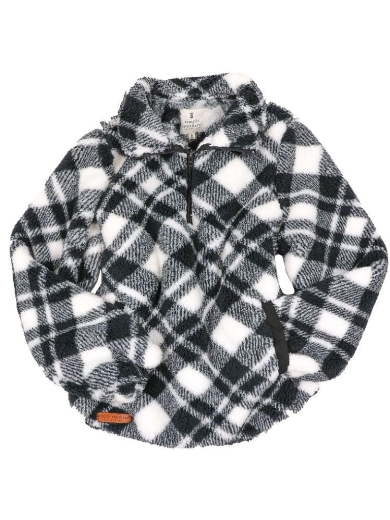Simply Southern Plaid Fleece Quarter Zip
