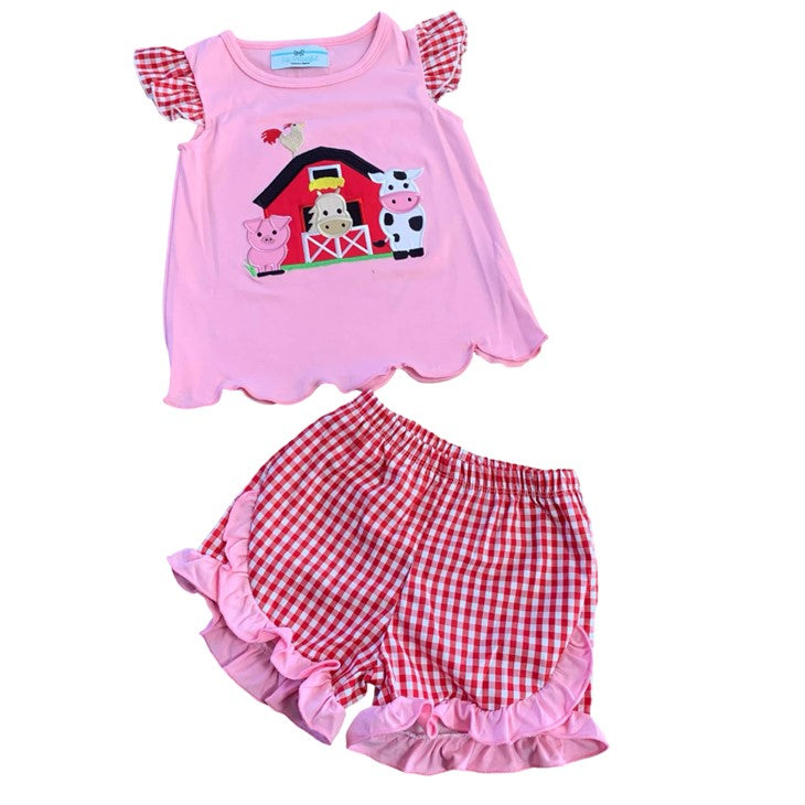 Girls Farm Short Set