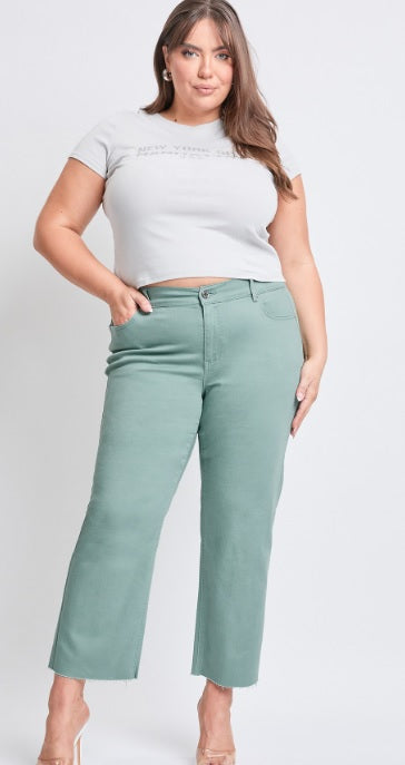 Evergreen Plus High-Rise Cropped Wide Leg Trouser