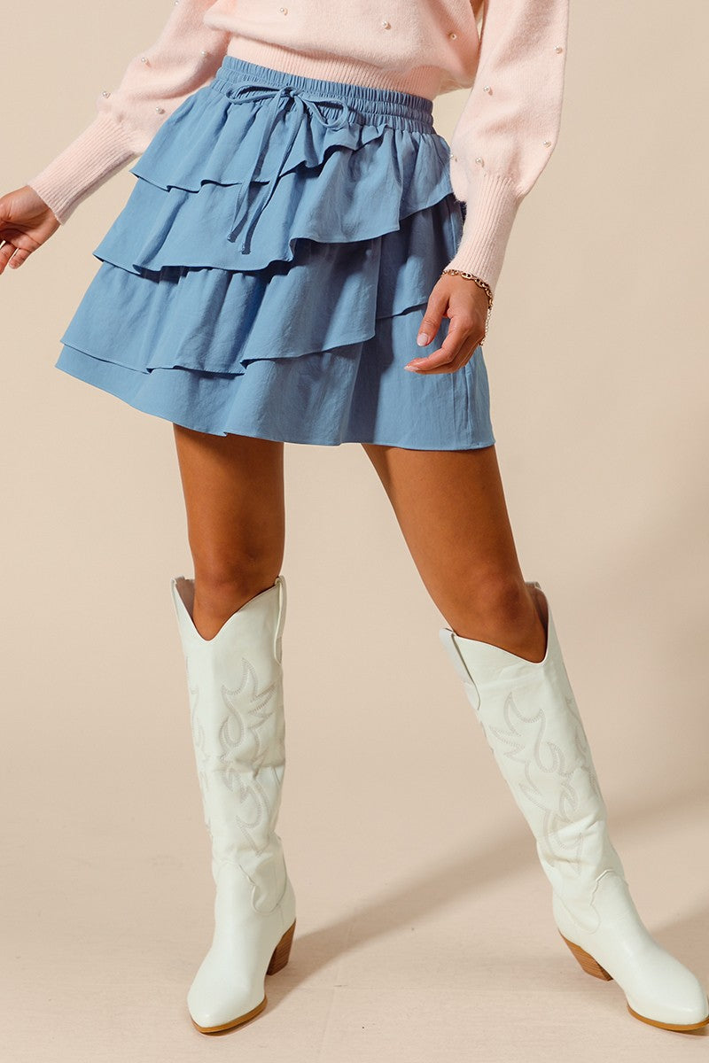 Asymmetrical Ruffled Game Day Skirt