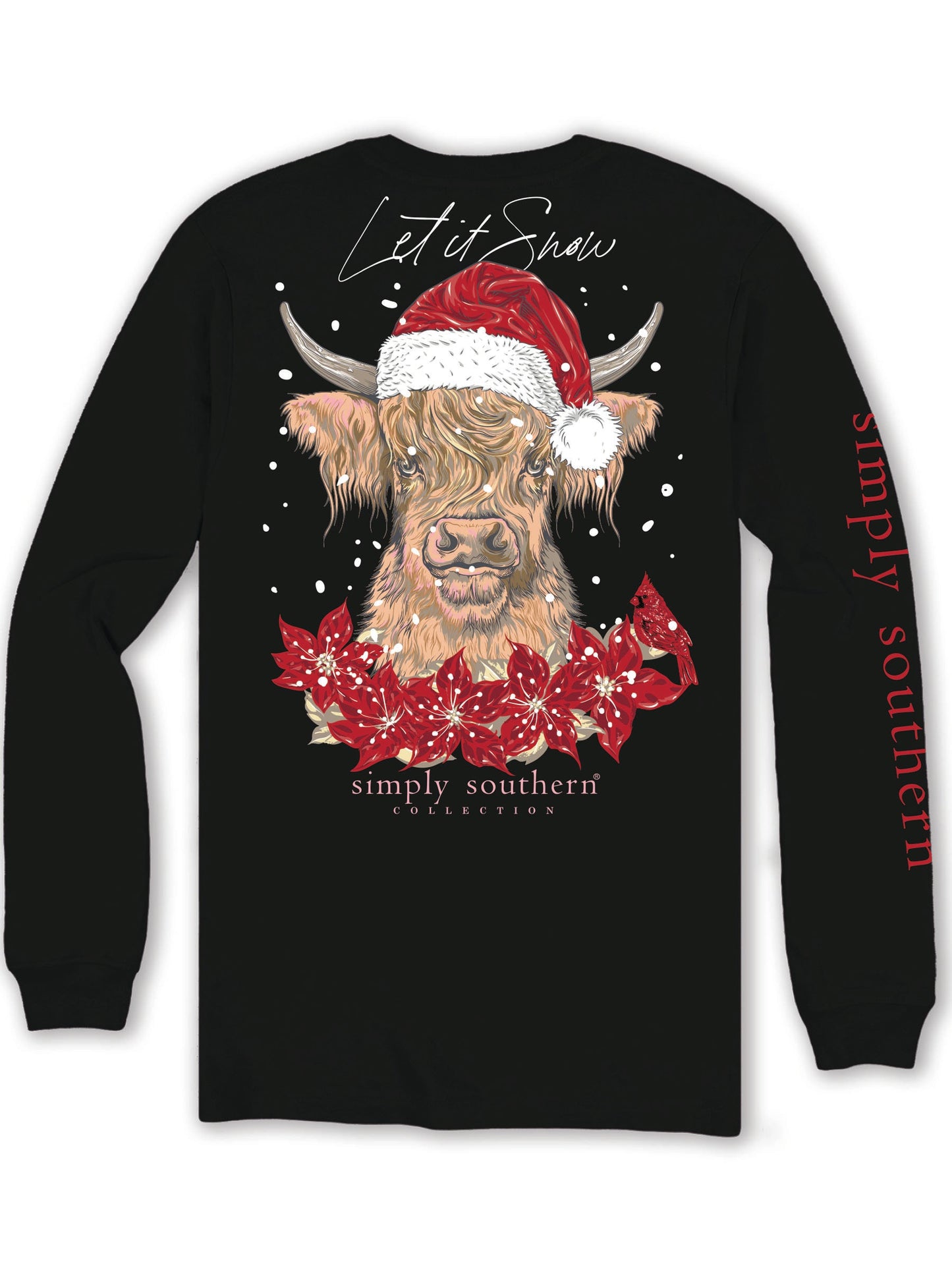 Simply Southern Highland Snow Cow Long Sleeve Shirt
