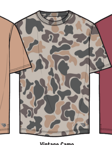 Mens Burlebo Vintage Camo Tee