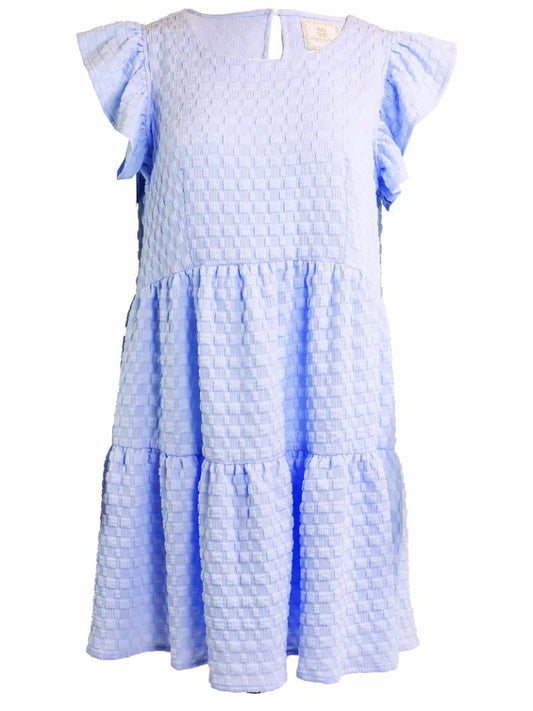 Blue Textured Dress