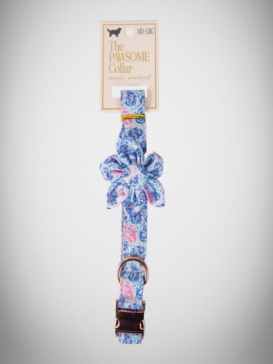 SIMPLY SOUTHERN LARGE DOG COLLAR OYSTER