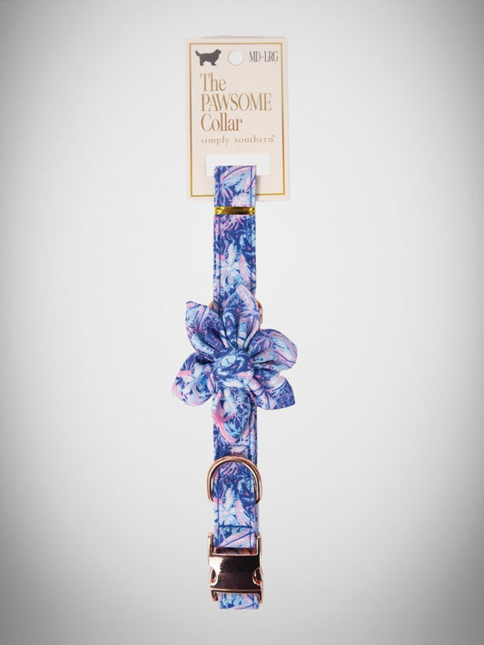 SIMPLY SOUTHERN LARGE DOG COLLAR  REEF