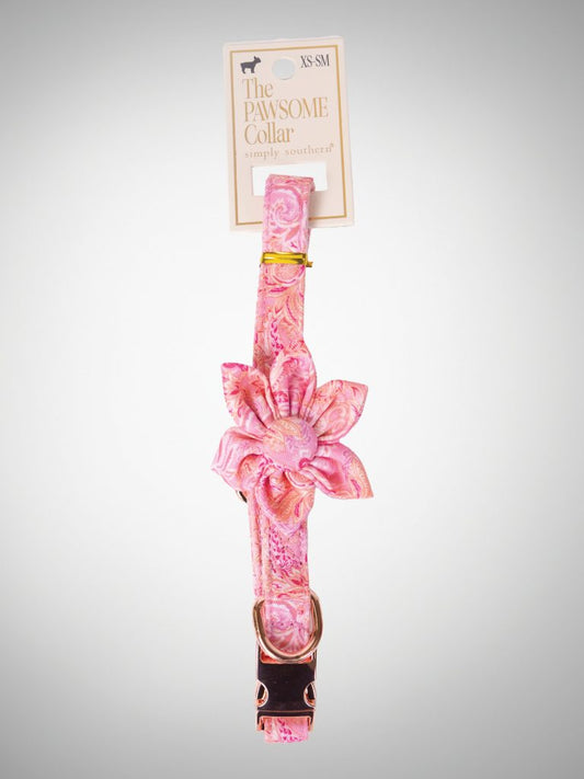 SIMPLY SOUTHERN SMALL DOG COLLAR PINK