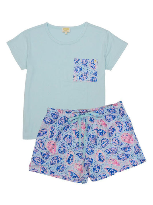 Simply Southern PJ tshirt set oyster