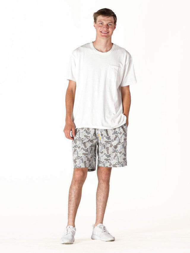 Simply Southern Mens Grey Camo Shorts