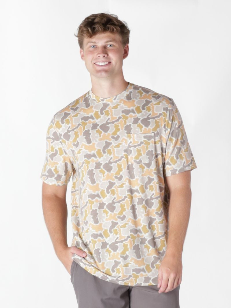 Mens Simply Southern GRN Camo Shirt