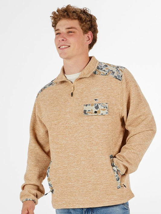 SIMPLY SOUTHERN MENS QURTER ZIP LATTE