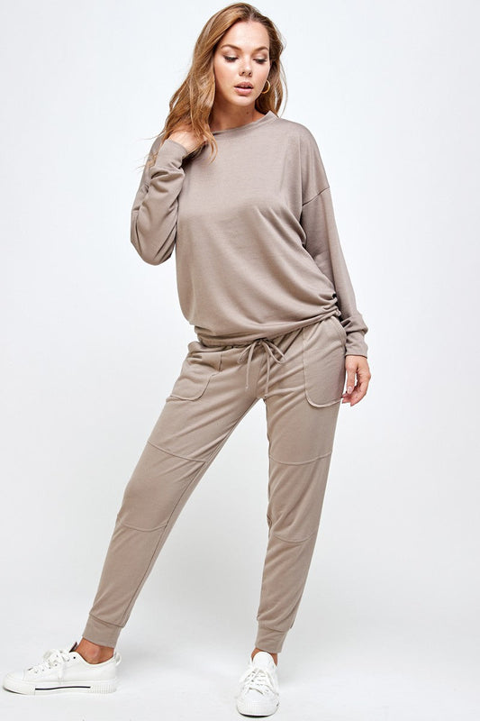 Solid Knit Tie Front Top