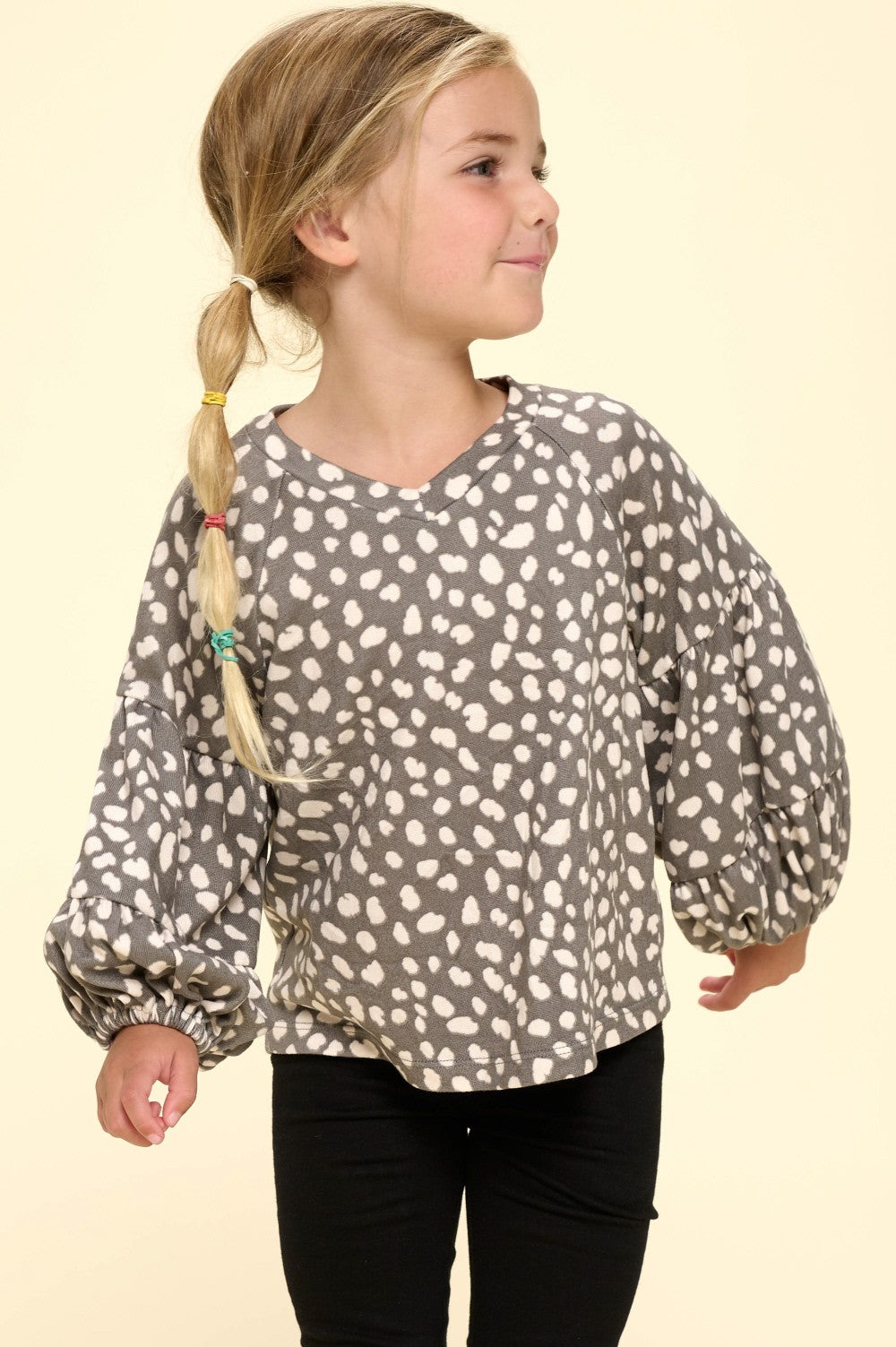 Floral Dot Long Sleeve Top