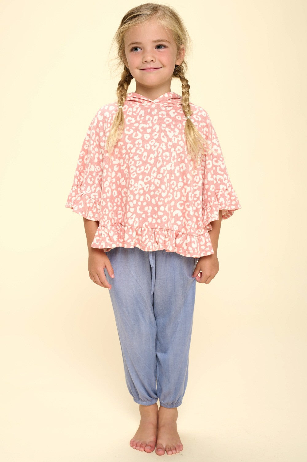 Leopard print 3/4 sleeve Top