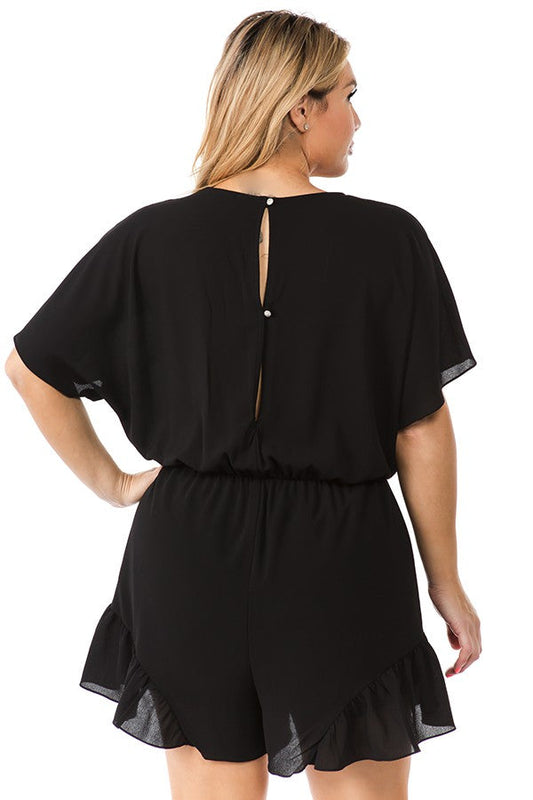 Tie Front Romper w/Lining