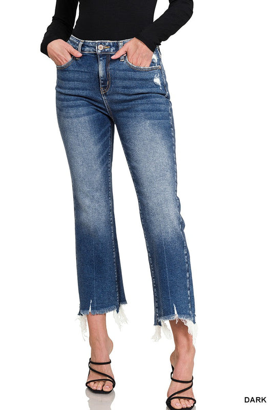 Zenana Crop Flare Jeans